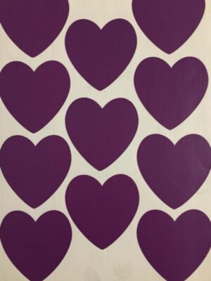 Seinakleebis ˙Suured südamed˙ – vinüülist dekoratsioon lastetuppa (10tk)