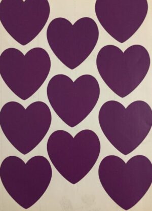 Seinakleebis ˙Suured südamed˙ – vinüülist dekoratsioon lastetuppa (10tk)