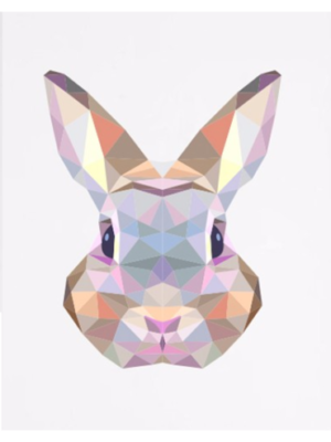 Seinapilt ˙Jänku˙ – pastelne poster (A4)