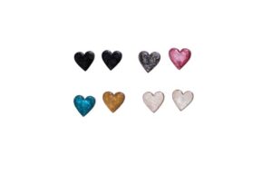 Kõrvarõngad ˙Südamed˙ - vali ise värv, glasuuritud, puit (13x13mm)