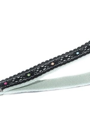 Võtmehoidja „Mündiroheline˙ – pitsi ja Swarovski kristallidega