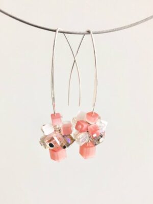 Kõrvarõngad ˙Sofia˙ - roosa/grafiit