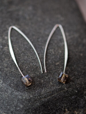 Kõrvarõngad ˙Kristall˙ - suitsune hall