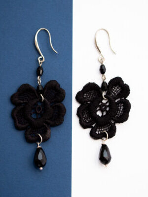 Pitsist kõrvarõngad – hõbetatud detailid