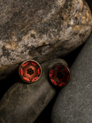 Kõrvarõngad “Mandala” – punane