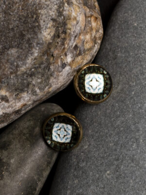 Kõrvarõngad “Mandala” – must/valge