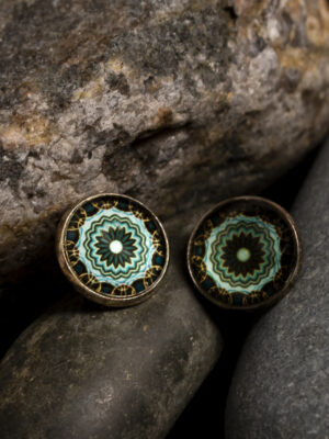 Kõrvarõngad "Mandala" - roheline