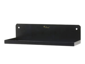 Must messingist riiul “Éternel”, mõõdud 33×11×9 cm. Sobib ka vannituppa. Tarne 3 päeva või järeltellimus 2–8 nädalat.