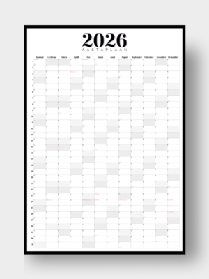 2026 seinakalender - kuu (hall)