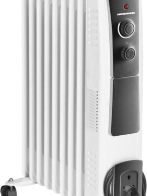 Õliradiaator Heinner HOH-Y09WB – 9 elementi, 800/1200/2000 W, termostaat