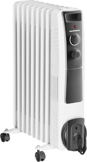 Õliradiaator Heinner HOH-Y09WB – 9 elementi, 800/1200/2000 W, termostaat