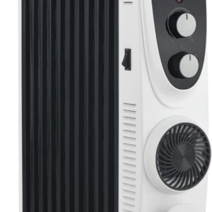 Õliradiaator Heinner HOH-MVT11WH-BK – 11 elementi, 2300W + turboventilaator