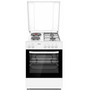 Kombineeritud pliit Heinner HFSC-S56E2HSWH, 50 × 60 cm, valge