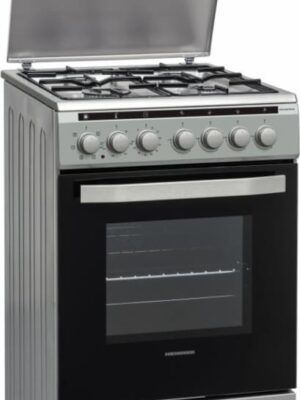 Kombineeritud pliit Heinner HFSC-V60LITGC-SL, 50 × 60 cm, hõbedane