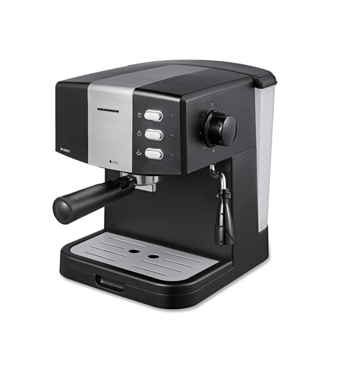 Kohvimasin Heinner HEM-850BKSL, 850 W, 1,5 L, 15 bar, must-hõbedane Kohvimasin Heinner HEM-850BKSL, 850 W, 1,5 L, 15 bar, must-hõbedane