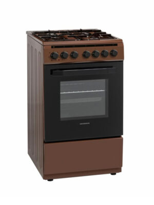 Gaasipliit Heinner HFSC-V60LITGC-BRW, 60 × 60 cm, 4 gaasipõletit + elektriahi, pruun