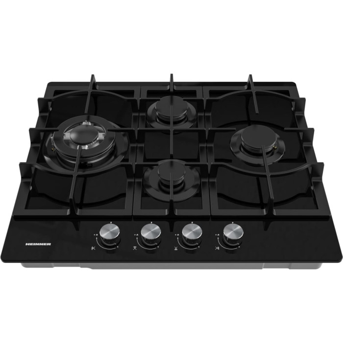 Integreeritav gaasipliidiplaat Heinner HBH-M452IWFGBK – 4 põletit, must klaas Integreeritav gaasipliidiplaat Heinner HBH-M452IWFGBK – 4 põletit, must klaas