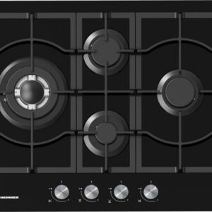 Integreeritav gaasipliidiplaat Heinner HBH-M452IWFGBK – 4 põletit, must klaas