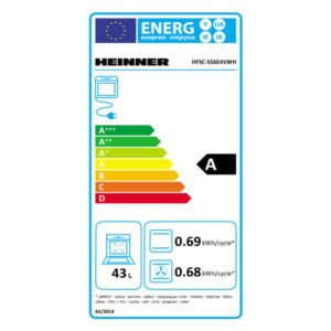 Elektripliit Heinner HFSC-S56E4VWH, 50 × 60 cm, 4 pliidiplaati (vitrokeramika)