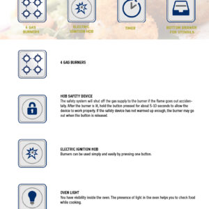 Gaasipliit Heinner HFSC-V50LITBRW, 50 × 50 cm