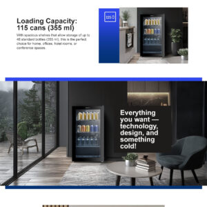 Külmik jookidele Heinner HBC-M93BKE – 93 L, must