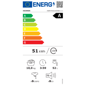 Pesumasin Heinner HWM-M1014IVNA+++, 10 kg, 1400 p/min