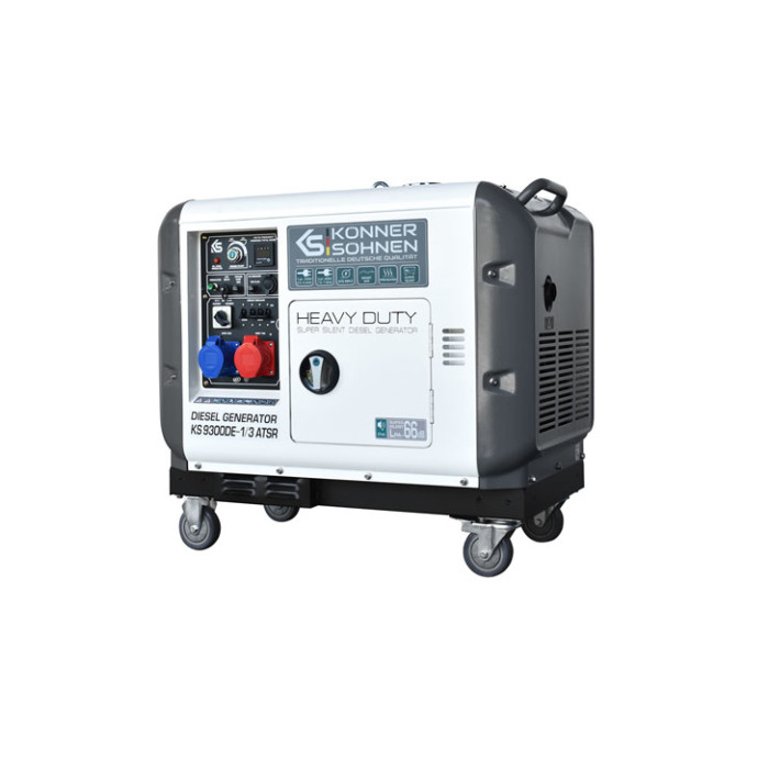 Diiselgeneraator Könner & Söhnen KS-9300DE-1/3 ATSR – 7500 W / 7000 W, EURO V Diiselgeneraator Könner & Söhnen KS-9300DE-1/3 ATSR – 7500 W / 7000 W, EURO V
