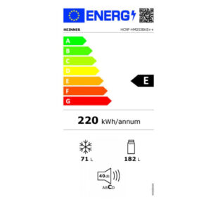 Kombikülmik Heinner HCNF-HM253BKE++, 253 L, No Frost