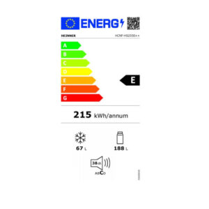 Kombikülmik Heinner HCNF-HS255E++, 255 L, No Frost