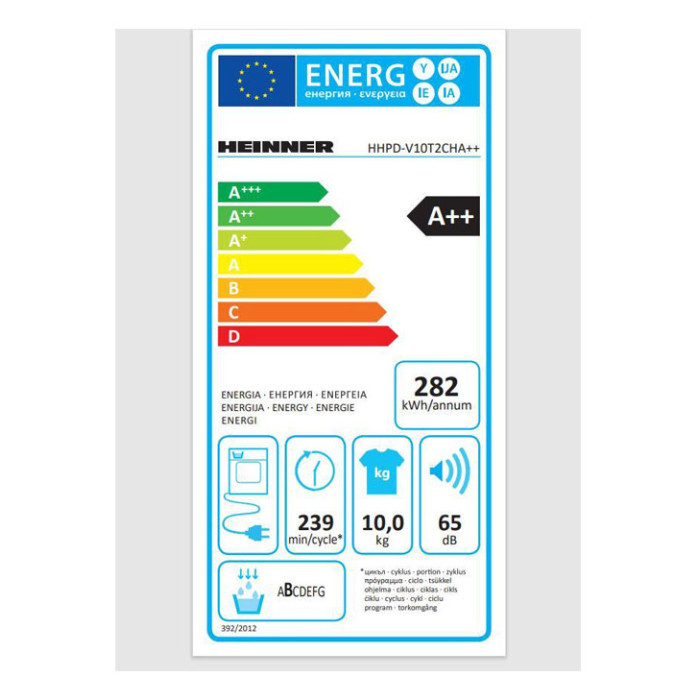 Kuivati (soojuspump) Heinner HHPD-V10T2CHA++, 10 kg