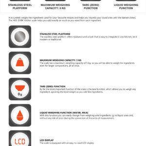 Köögikaal HEINNER HKS-5IXBK – 5 kg, roostevaba teras