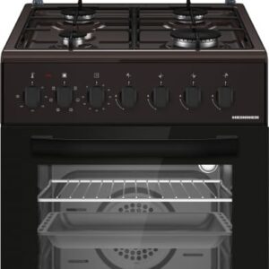 Kombineeritud pliit gaasipliidi ja elektriahjuga, 4 põletit, 50 × 60 cm, HFSC-S60LITGC-BRW, Heinner