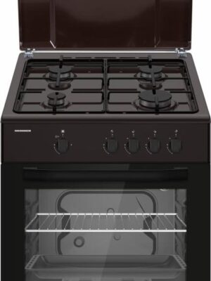 Gaasipliit gaasiahjuga, 4 põletit, 60 × 60 cm, HFSC-SME66IBRW, Heinner