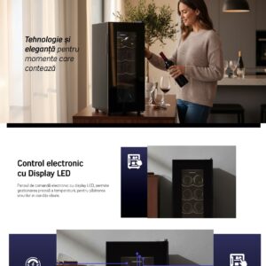 Veinikülmik Heinner HRV-A28DRM8 – 8 pudelit, 28 l, must