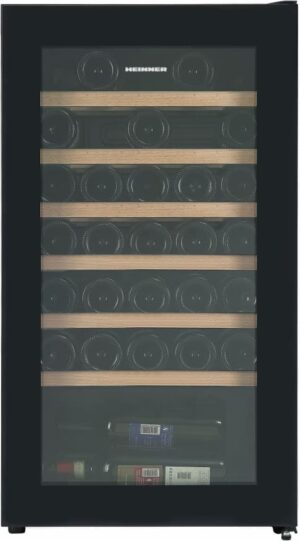 Veinikülmik Heinner HRV-A85DRL34 – 34 pudelit, 85 l, must