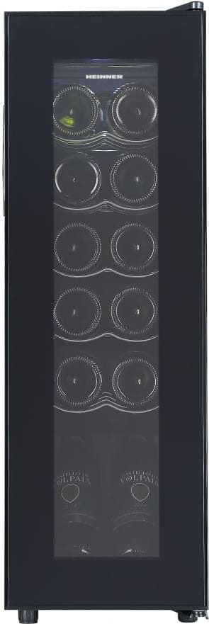 Veinikülmik Heinner HRV-A45DRM12 – 12 pudelit, 45 l, must