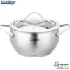 Pott 1.8 L, 16 cm, roostevaba teras, klaaskaas, HR-RW-T018C, Heinner